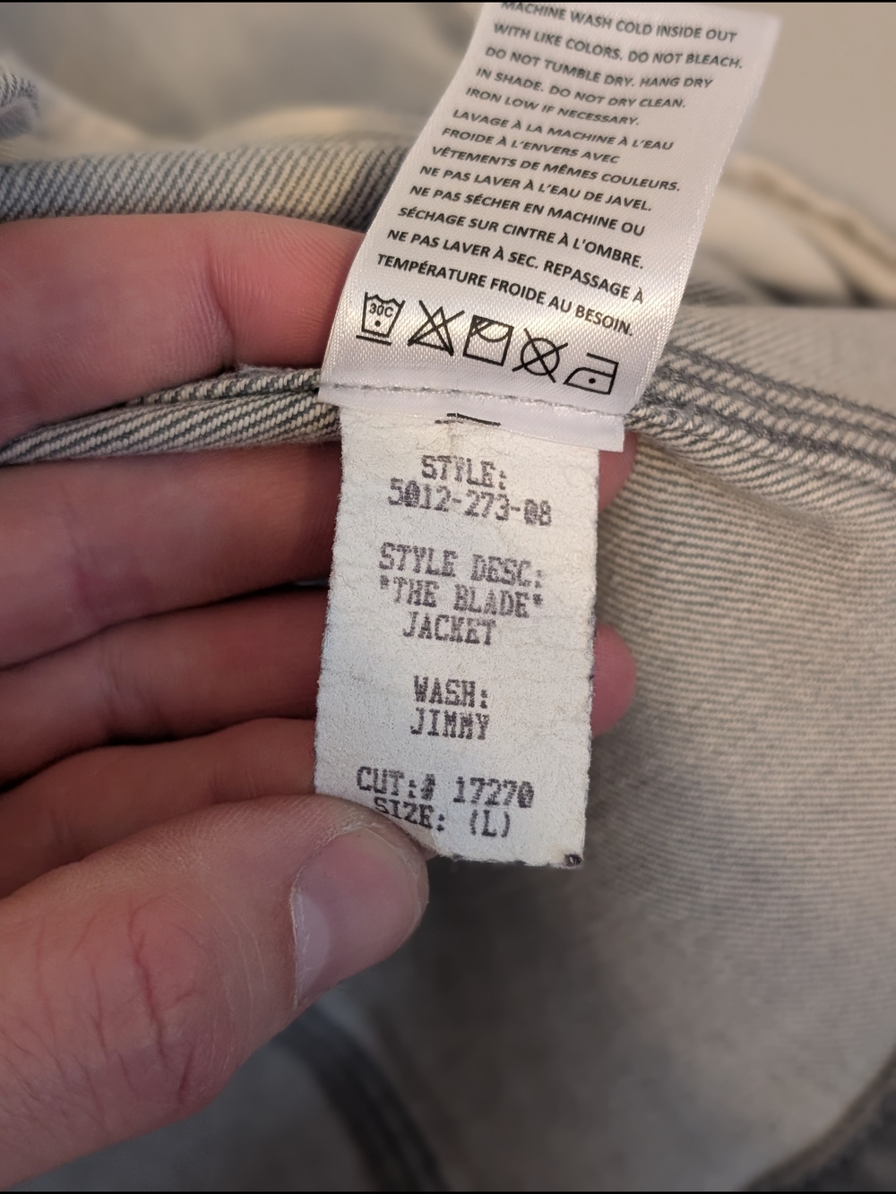 Hiroshi Kato "The Blade" Men’s Gray Stretch Denim Jacket Selvedge Made In USA - Picture 9 of 13